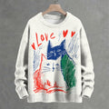 Love Cats Printed Crew Neck Sweater