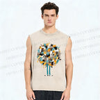 Unisex Catnip Printed Washed Tank Top