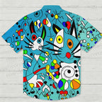 Joan Miro Funny Cats Graffiti Hawaiian Shirt