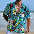 Joan Miro Funny Cats Graffiti Hawaiian Shirt