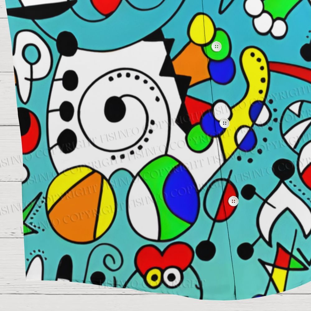 Joan Miro Funny Cats Graffiti Hawaiian Shirt