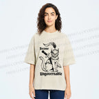 Unisex Refuse To Be Governed Cat Knight Printed Washed Tee