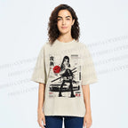 Unisex Tokyo JDM Girl Printed Washed Tee