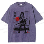 Unisex Tokyo JDM Girl Printed Washed Tee