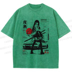 Unisex Tokyo JDM Girl Printed Washed Tee