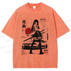 Unisex Tokyo JDM Girl Printed Washed Tee