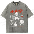 Unisex Osaka JDM Girl Printed Washed Tee