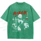 Unisex Osaka JDM Girl Printed Washed Tee
