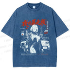 Unisex Osaka JDM Girl Printed Washed Tee
