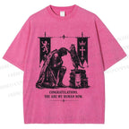Unisex Feline Royal Dominate All Printed Washed Tee