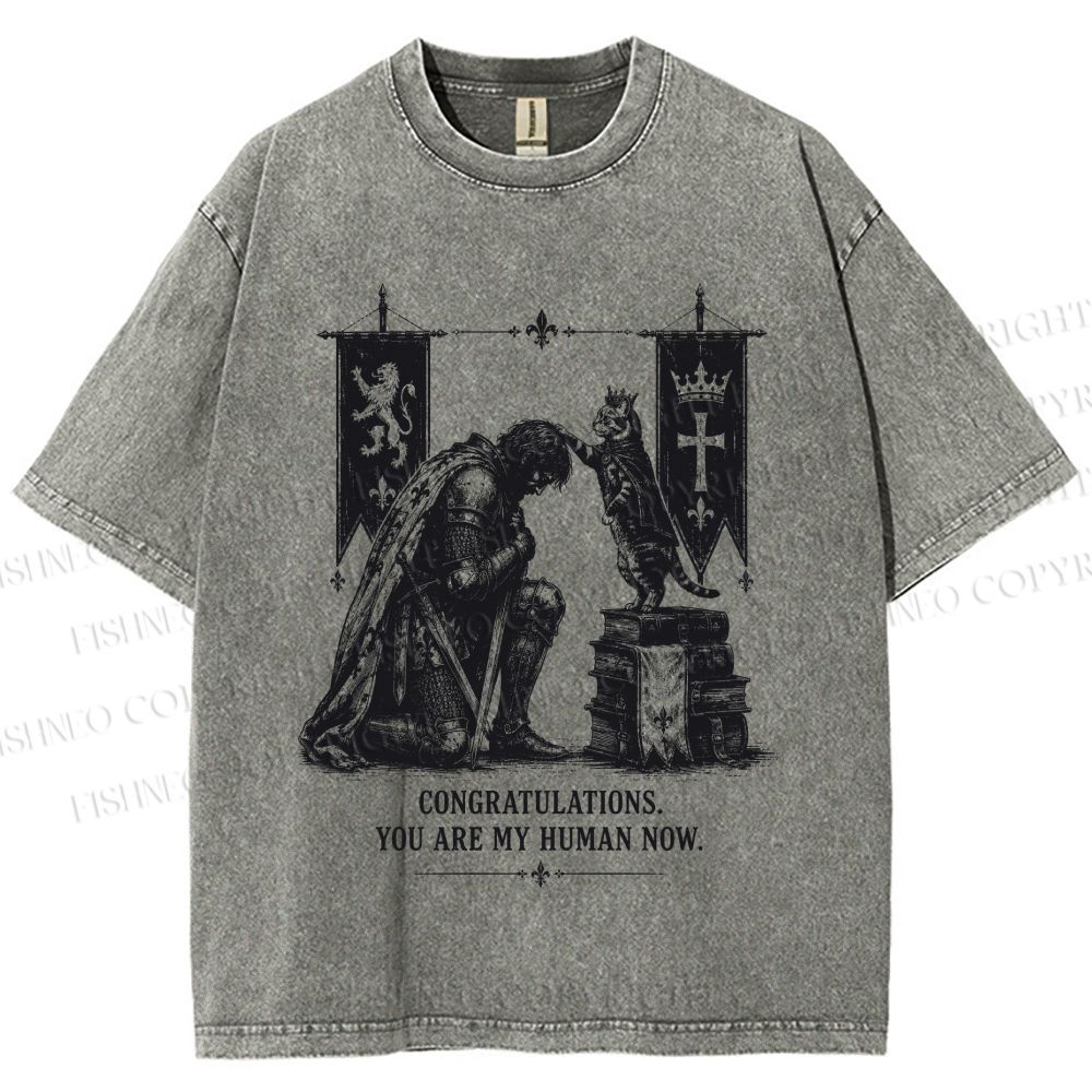 Unisex Feline Royal Dominate All Printed Washed Tee