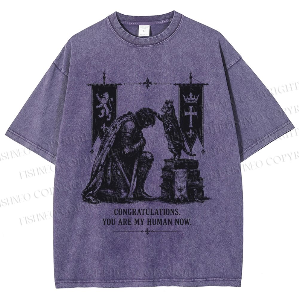 Unisex Feline Royal Dominate All Printed Washed Tee