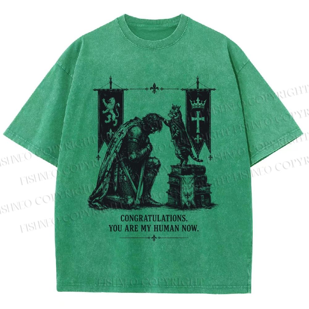 Unisex Feline Royal Dominate All Printed Washed Tee
