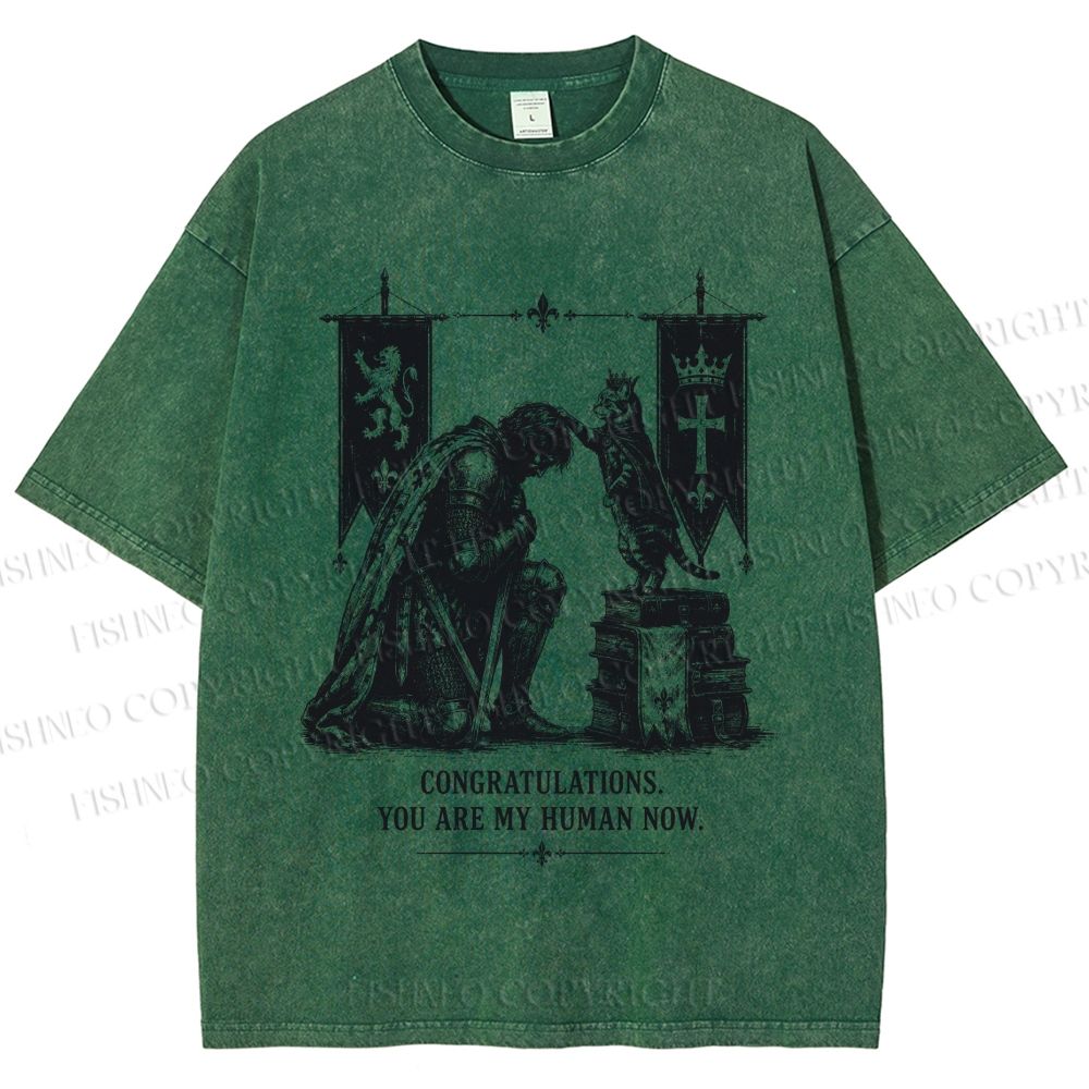 Unisex Feline Royal Dominate All Printed Washed Tee