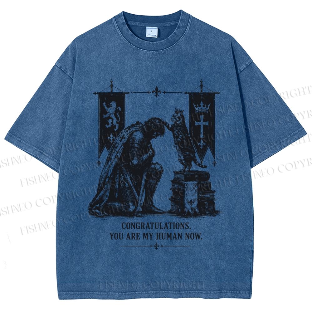 Unisex Feline Royal Dominate All Printed Washed Tee