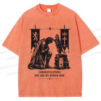 Unisex Feline Royal Dominate All Printed Washed Tee