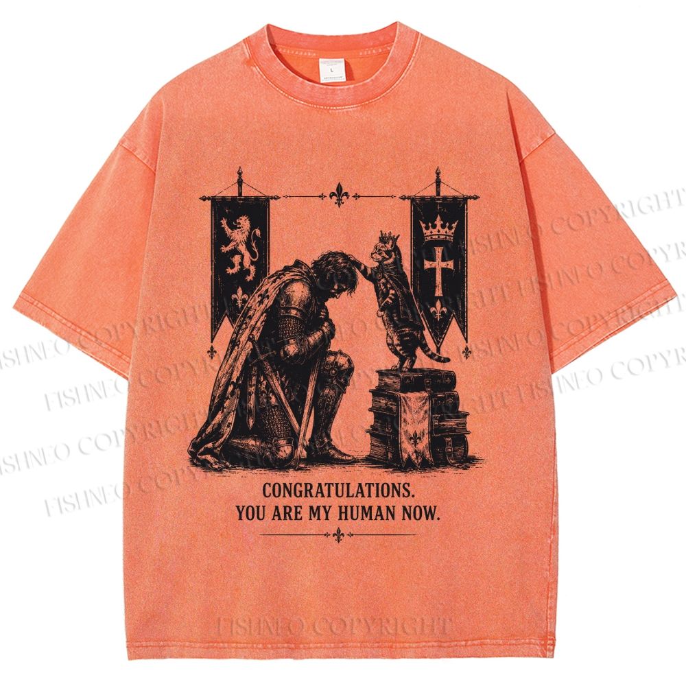 Unisex Feline Royal Dominate All Printed Washed Tee