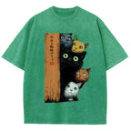 Five Cats Are Watching You Vintage Washed T-shirt