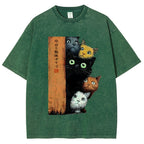 Five Cats Are Watching You Vintage Washed T-shirt