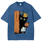 Five Cats Are Watching You Vintage Washed T-shirt