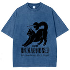 Undiagnosed Cat Funny Meme Vintage Washed T-shirt