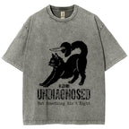 Undiagnosed Cat Funny Meme Vintage Washed T-shirt