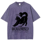 Undiagnosed Cat Funny Meme Vintage Washed T-shirt