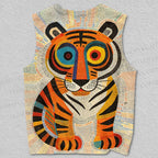 Unisex Tiger Printed Tank Top