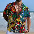 Mythical Tiger Printed Hawaiian Shirt