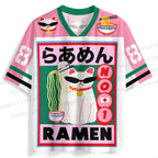 Japanese Fortune Ramen Cat Jersey Shirts