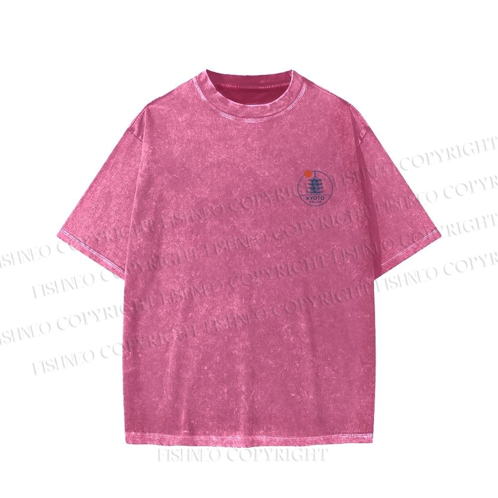 Unisex Kyoto Printed Washed Tee