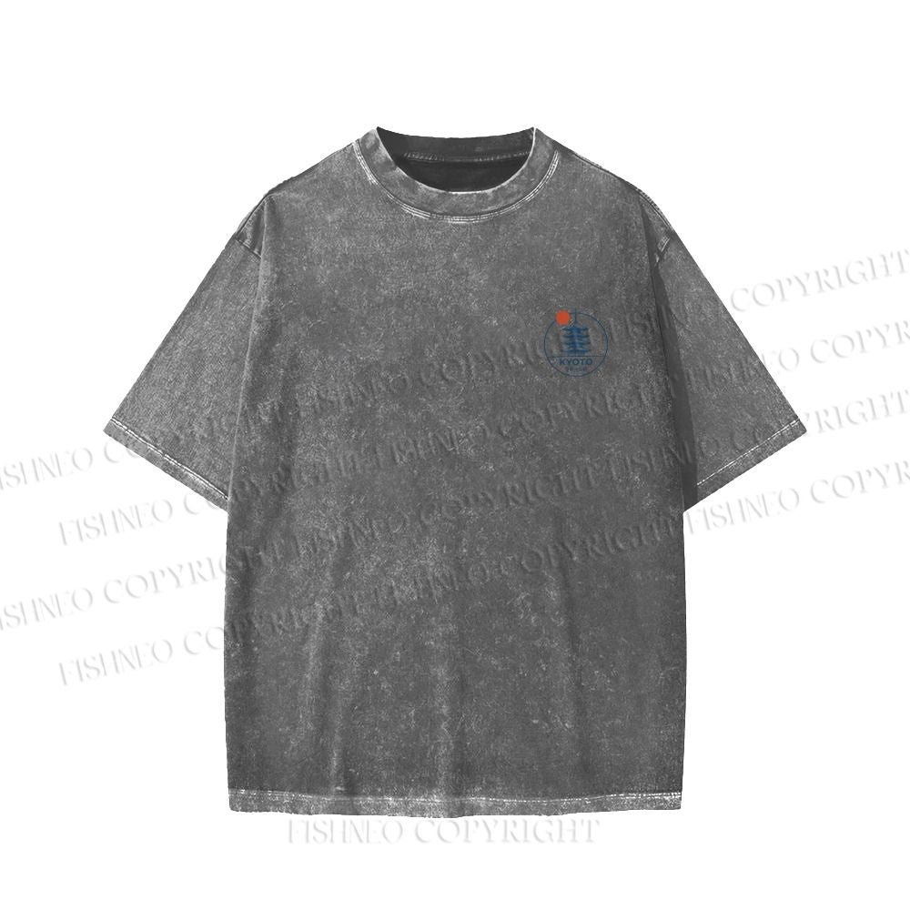 Unisex Kyoto Printed Washed Tee