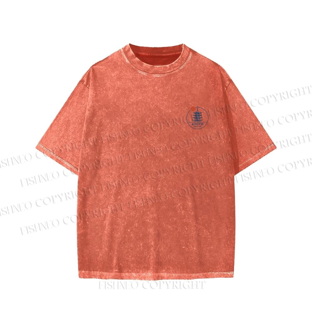 Unisex Kyoto Printed Washed Tee