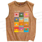 Unisex Andy Warhol Sunset Printed Washed Tank Top