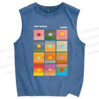 Unisex Andy Warhol Sunset Printed Washed Tank Top
