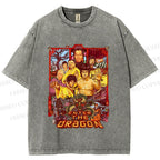 Unisex Bruce Lee Enter the Dragon Printed Washed Tee