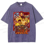 Unisex Bruce Lee Enter the Dragon Printed Washed Tee