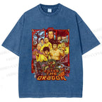 Unisex Bruce Lee Enter the Dragon Printed Washed Tee