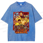 Unisex Bruce Lee Enter the Dragon Printed Washed Tee