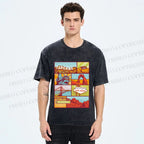 Unisex American Travel Printed Washed Tee
