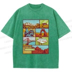 Unisex American Travel Printed Washed Tee