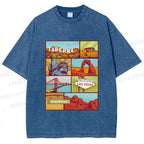 Unisex American Travel Printed Washed Tee
