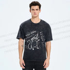 Unisex Too Many Noise Opossum Printed Washed Tee