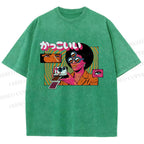 Unisex Vintage Afro Photographer Printed Washed Tee