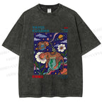 Unisex Kusama Dot Leopard Printed Washed Tee