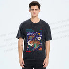 Unisex Kusama Dot Leopard Printed Washed Tee