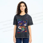 Unisex Kusama Dot Leopard Printed Washed Tee