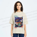 Unisex Kusama Dot Leopard Printed Washed Tee