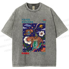 Unisex Kusama Dot Leopard Printed Washed Tee