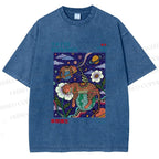 Unisex Kusama Dot Leopard Printed Washed Tee